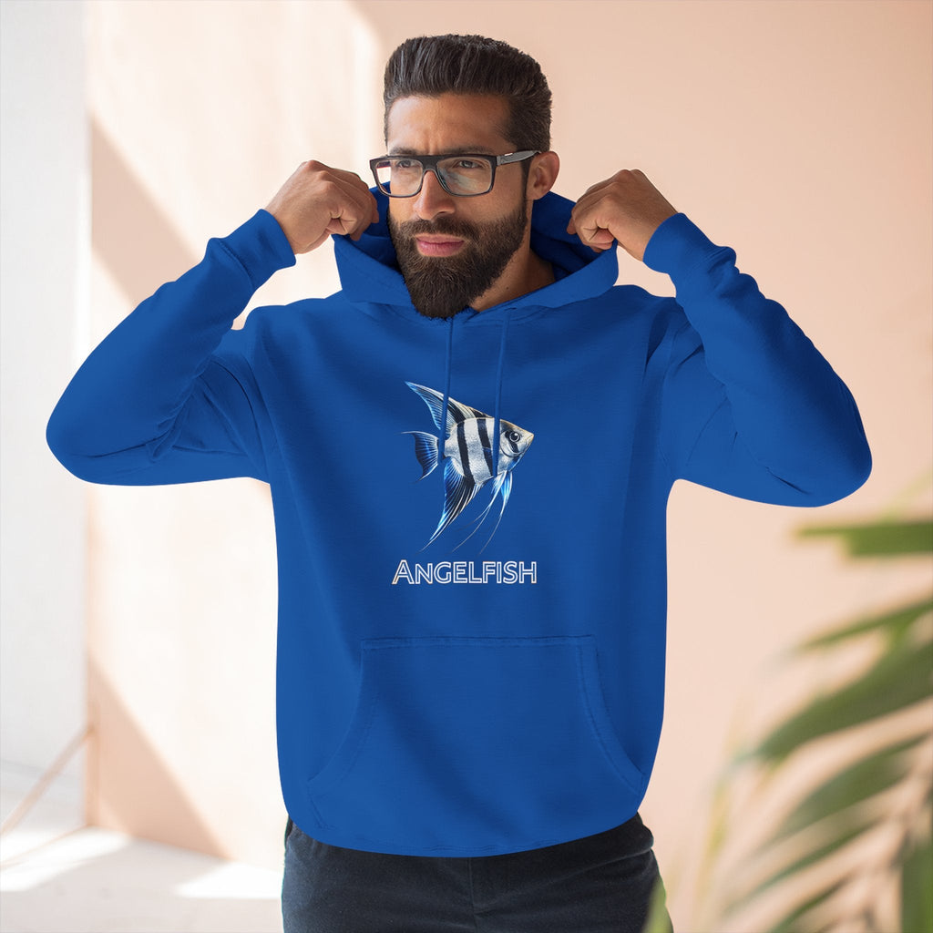 Angelfish Graphic Hoodie — Blue Aquarium Fish Pullover