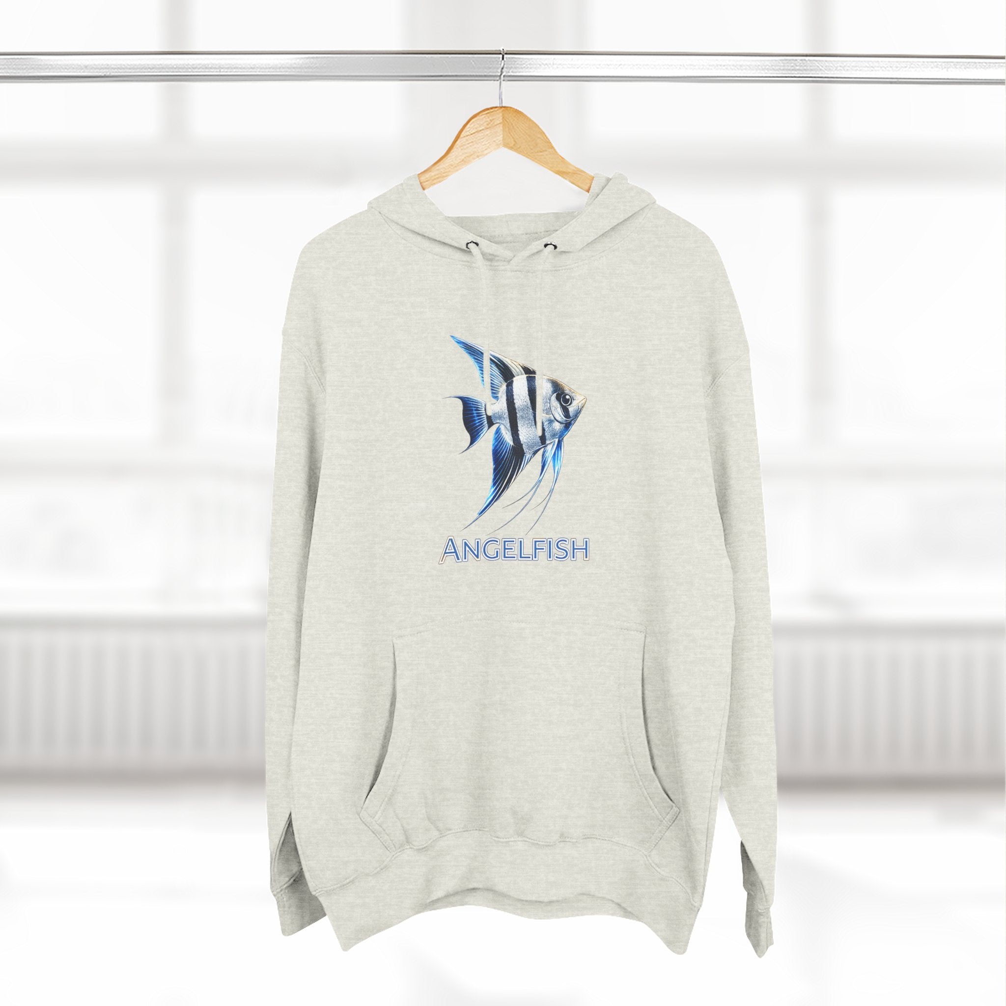 Angelfish Graphic Hoodie — Blue Aquarium Fish Pullover