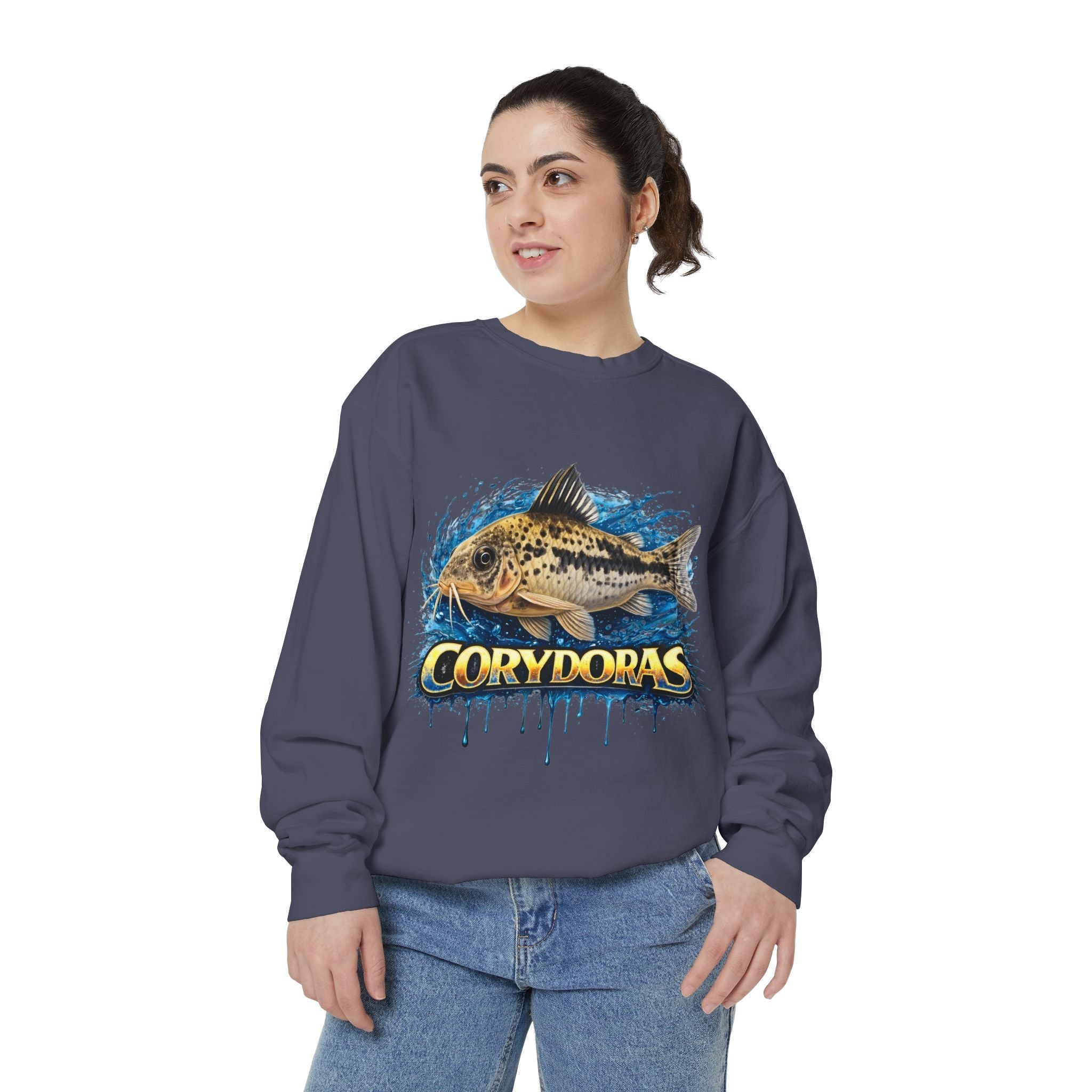 Corydoras Fish Sweatshirt — Aquatic Aquarium Catfish Graphic Crewneck