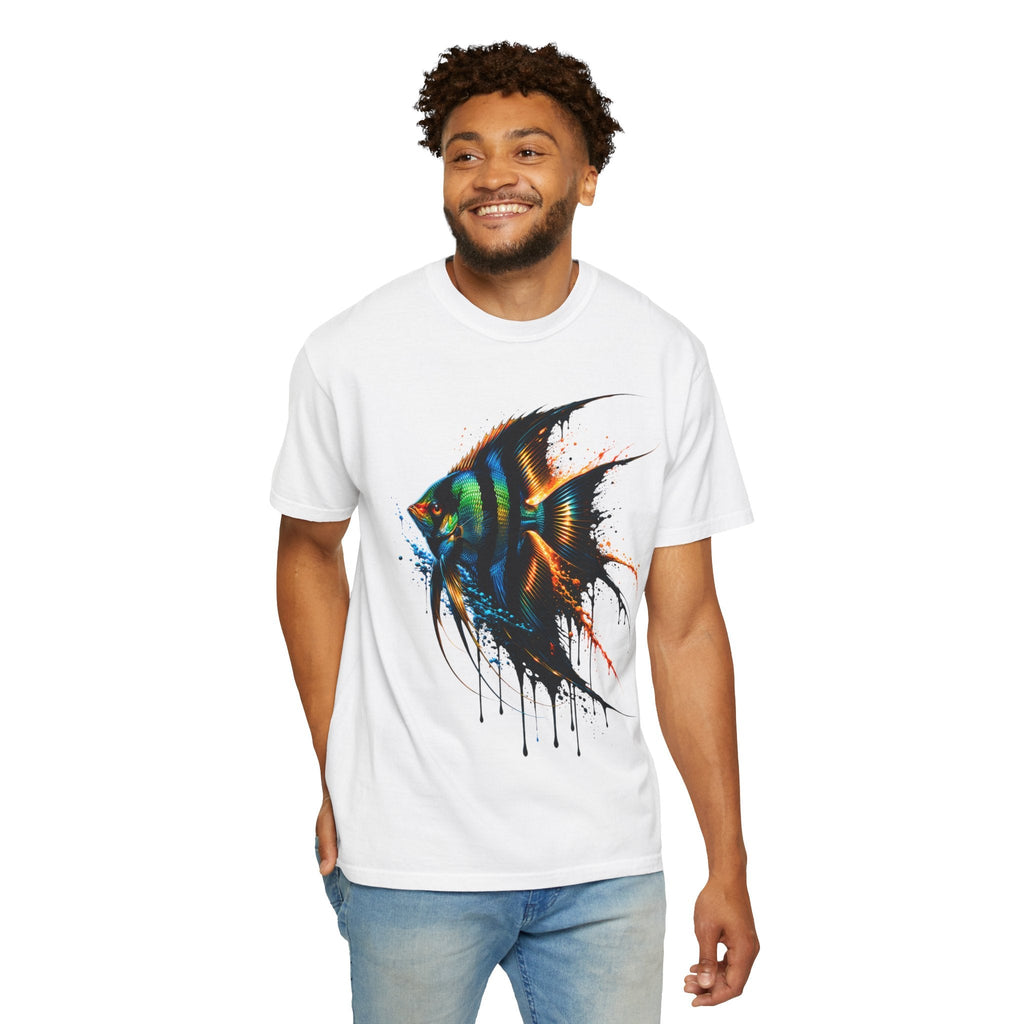 Vibrant Drip Angelfish Graphic Tee