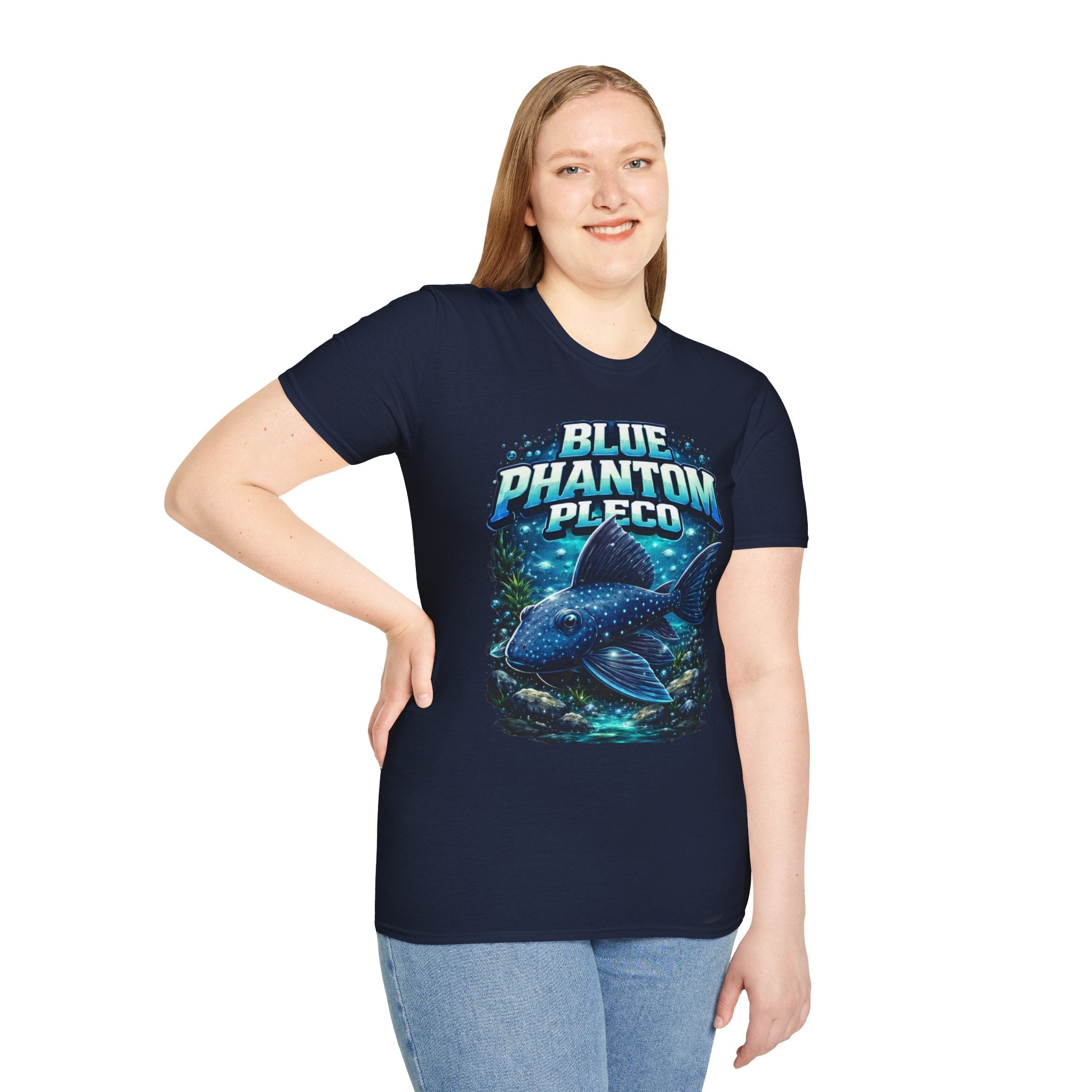 Blue Phantom Pleco T-Shirt — Graphic Aquarium Fish Tee