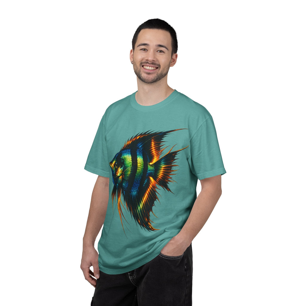 Angelfish Graphic T-Shirt — Vibrant Tropical Fish Illustration