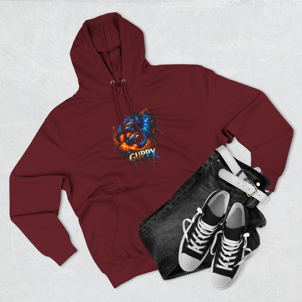 Fire & Ice Guppy – Premium Three-Panel Fleece Hoodie
