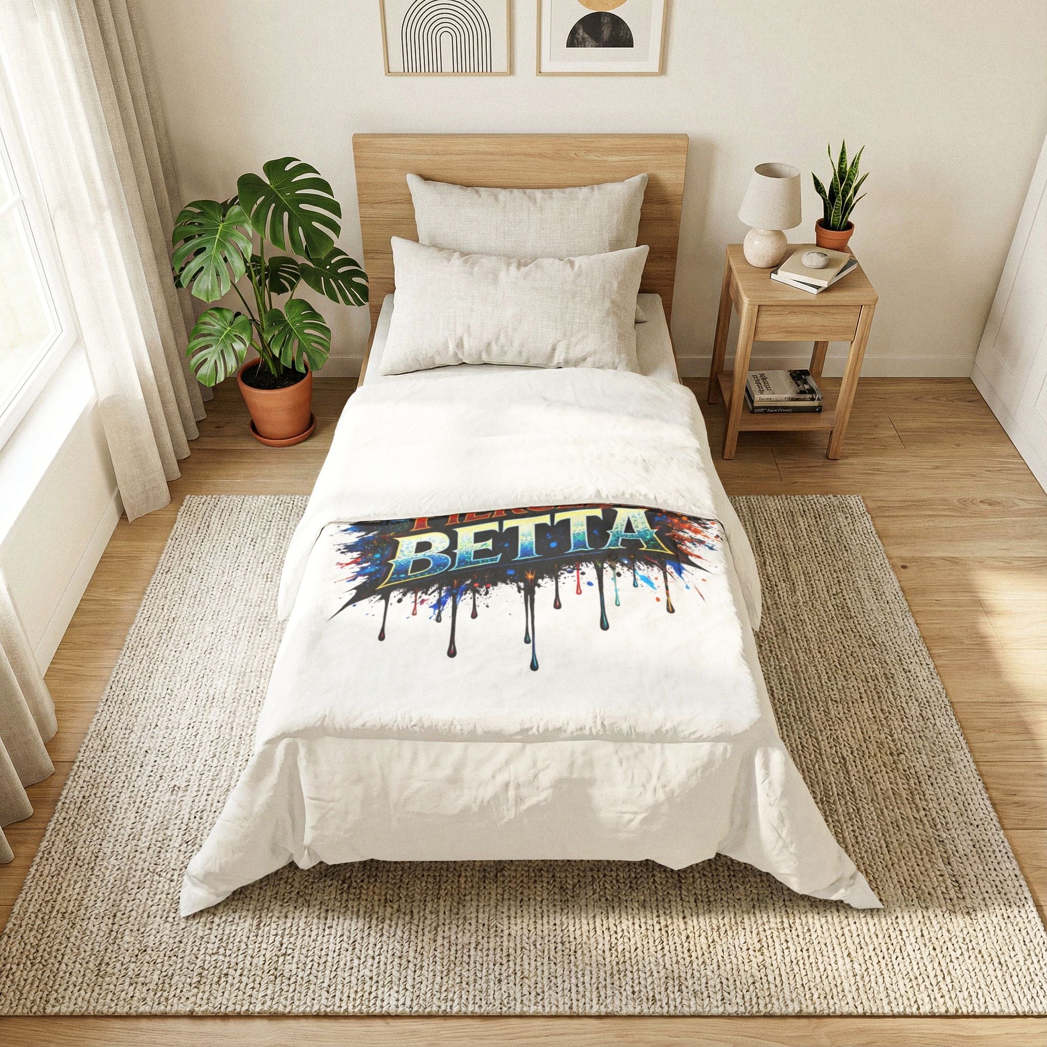 Fiercely Betta Cotton Comforter — Colorful Betta Fish Bedding