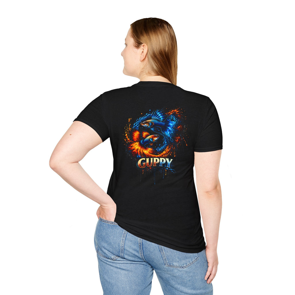 Guppy Fish T-Shirt — Vibrant Watercolor Drip Graphic Tee