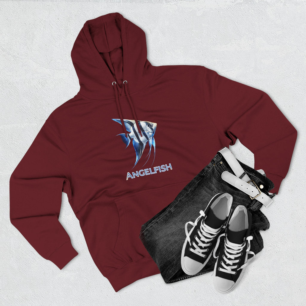 Angelfish Graphic Hoodie — Blue Aquarium Fish Pullover
