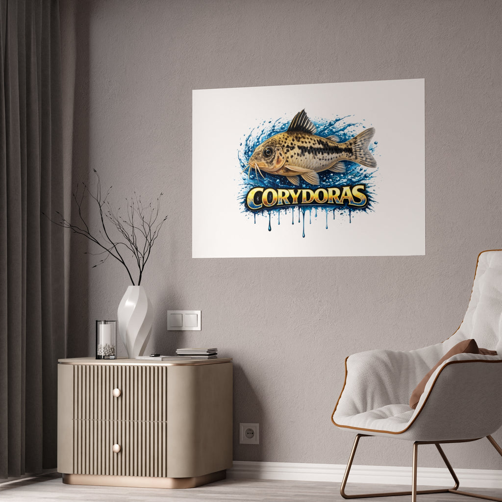 Corydoras Fish Gloss Poster – Aquarium Artwork Print