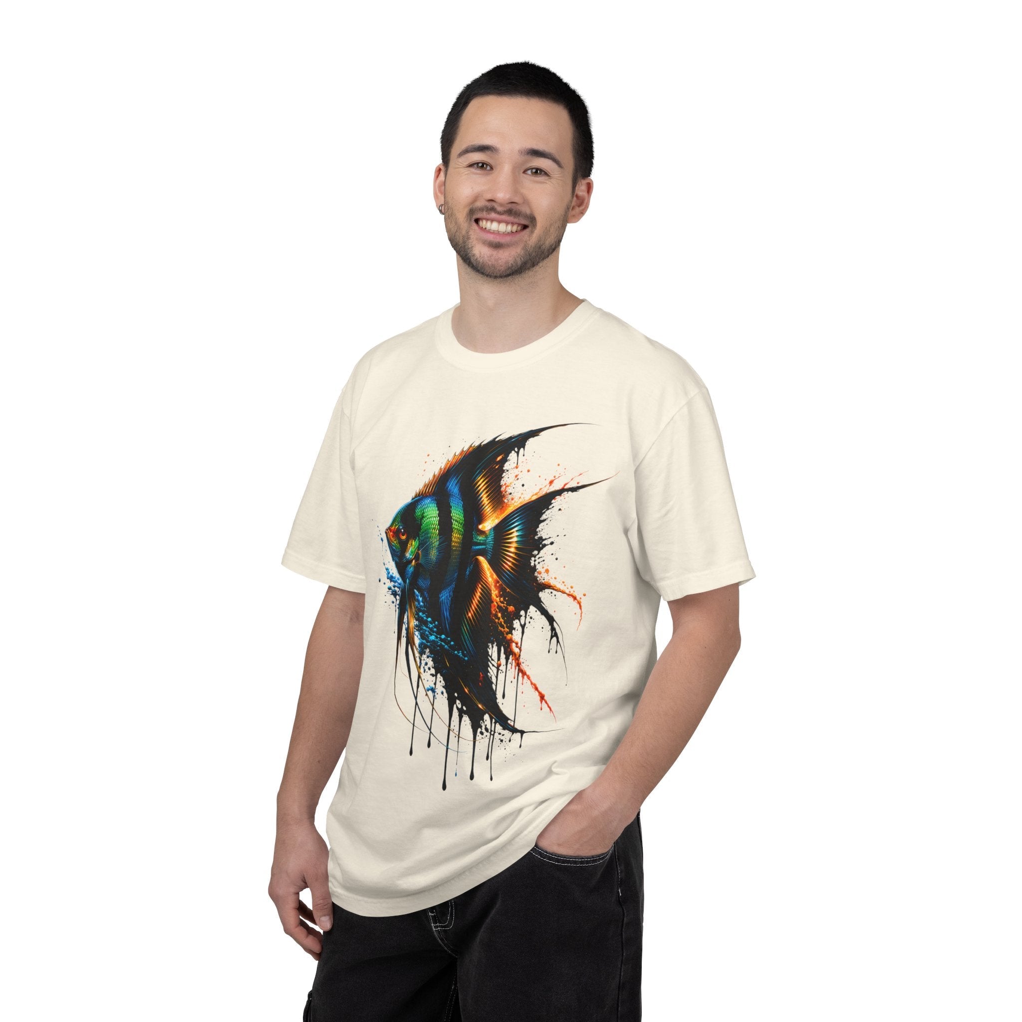 Vibrant Drip Angelfish Graphic Tee