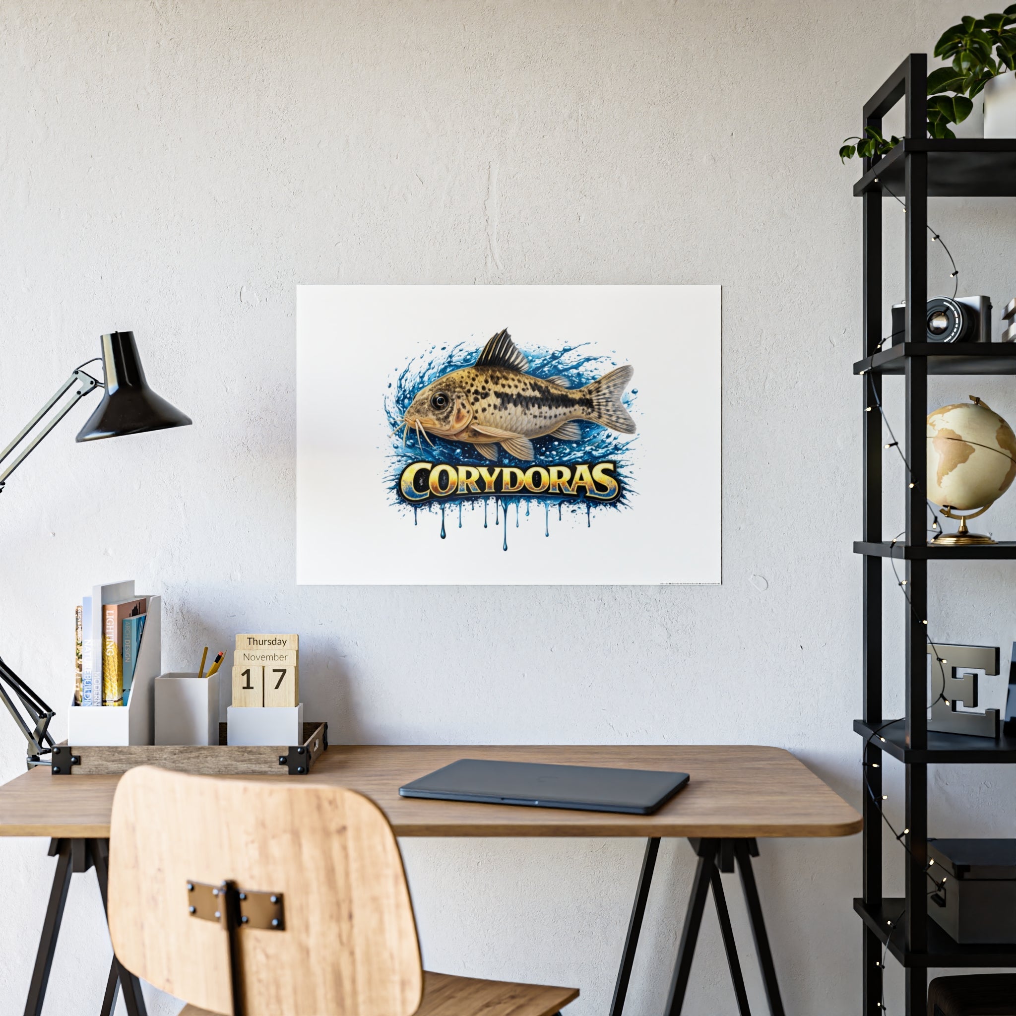 Corydoras Fish Gloss Poster – Aquarium Artwork Print