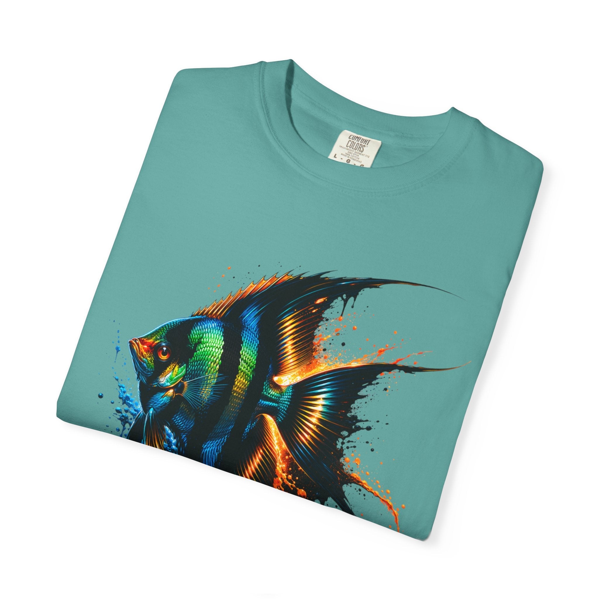 Vibrant Drip Angelfish Graphic Tee