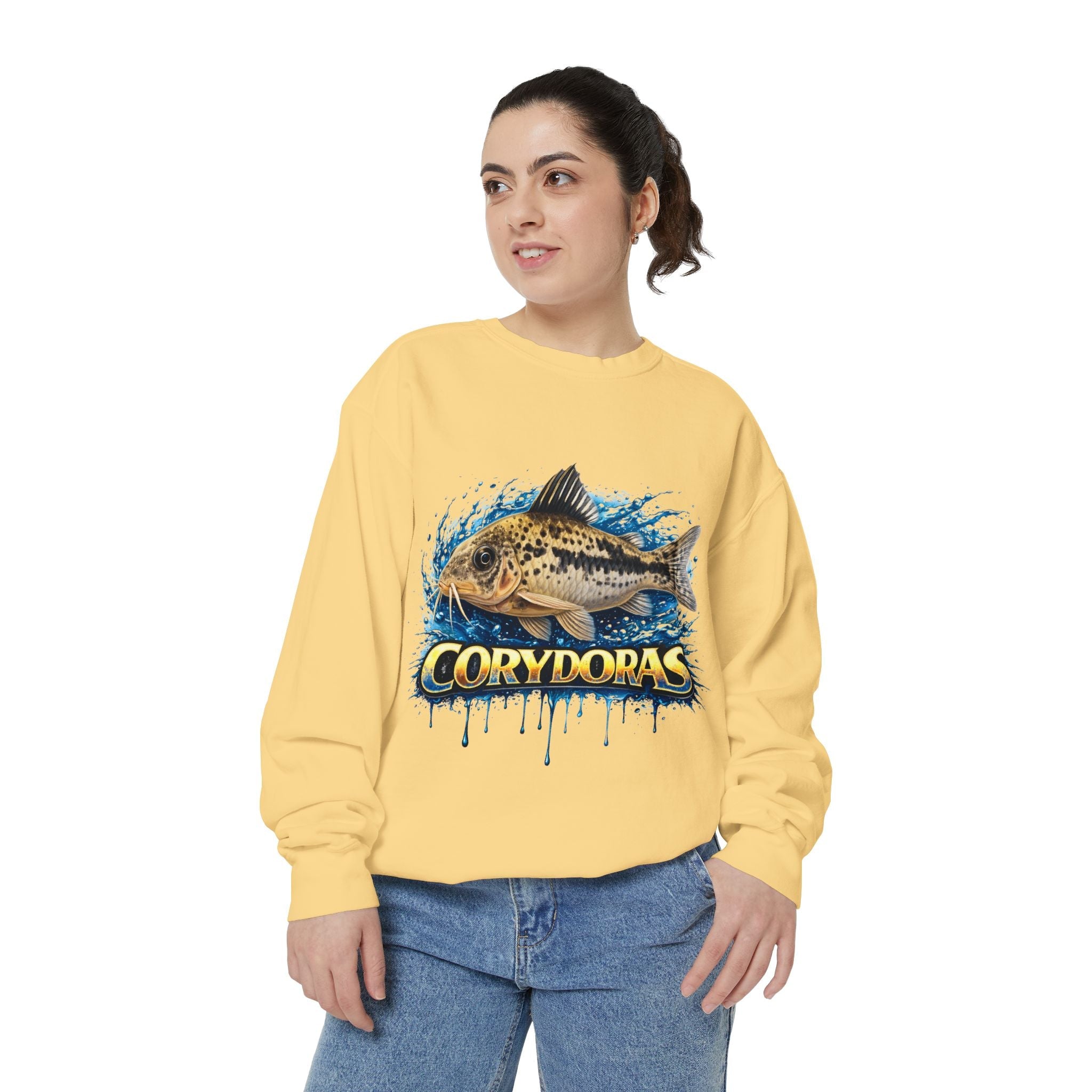 Corydoras Fish Sweatshirt — Aquatic Aquarium Catfish Graphic Crewneck