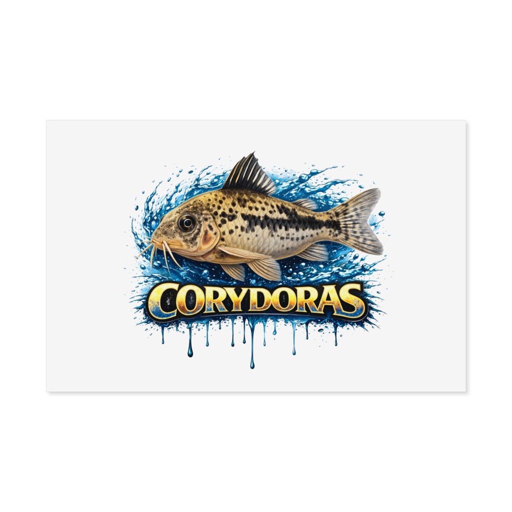 Corydoras Fish Poster — Freshwater Aquarium Art Print
