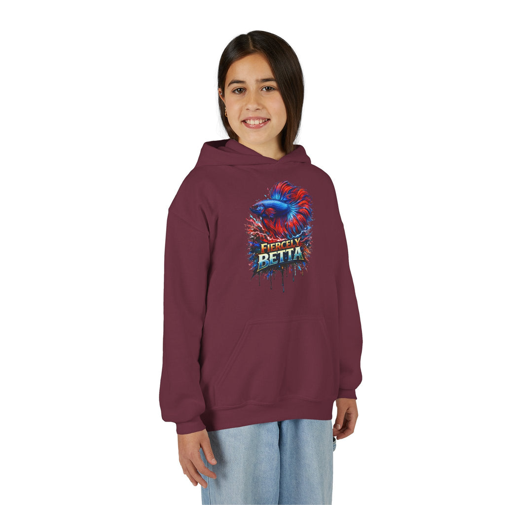Fiercely Betta – Kids "Neon Flare" Fleece Hoodie