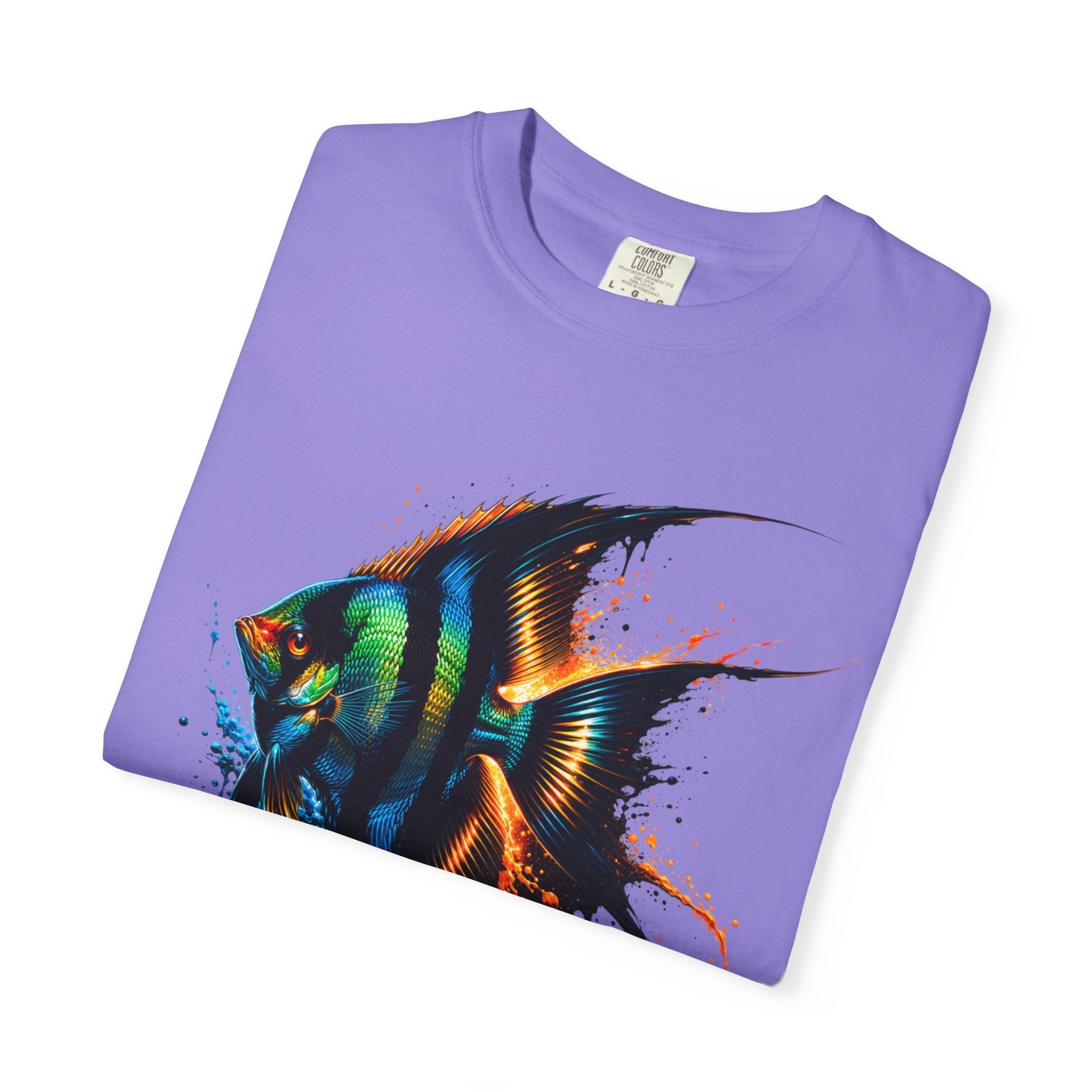Vibrant Drip Angelfish Graphic Tee