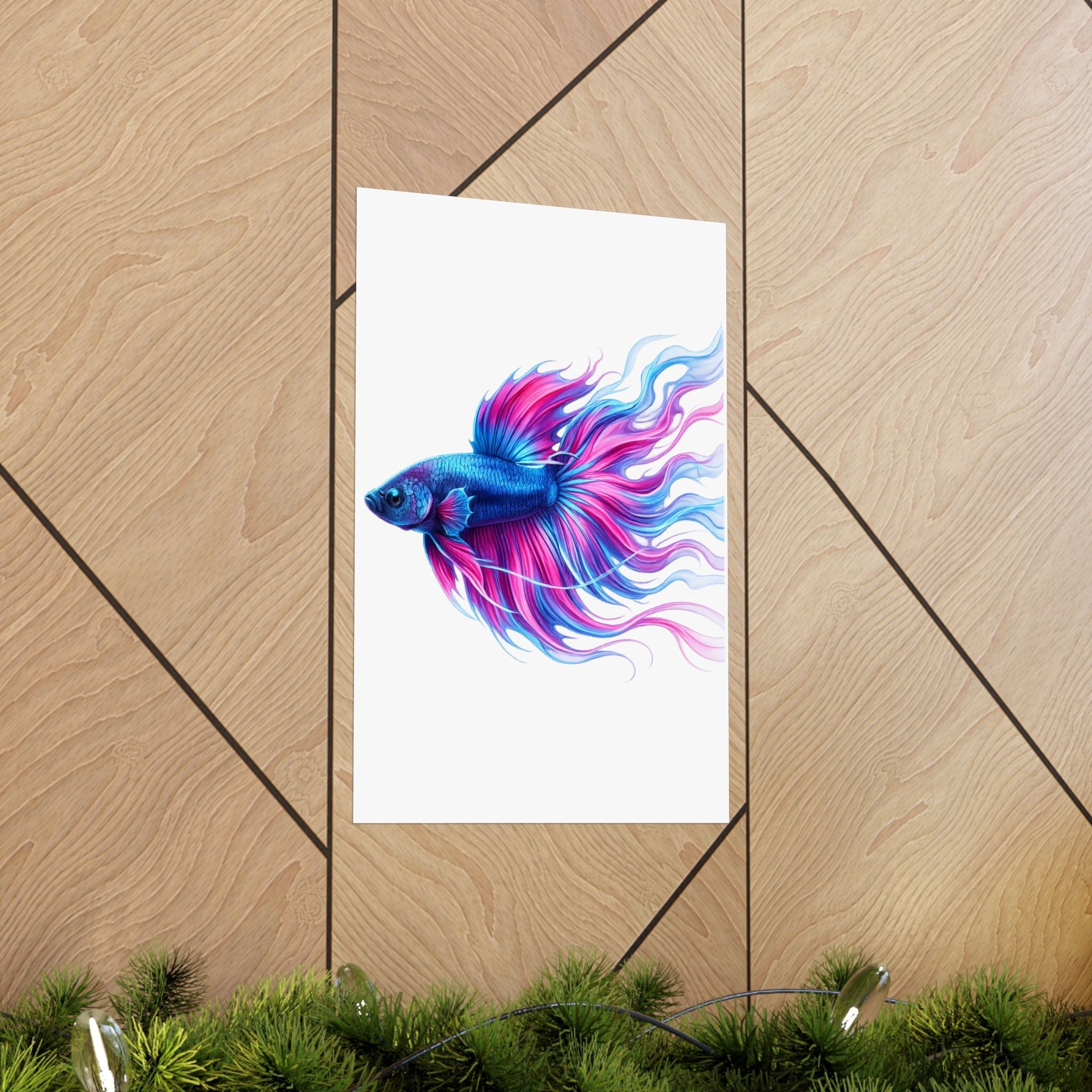 Electric Paint Betta Art Poster