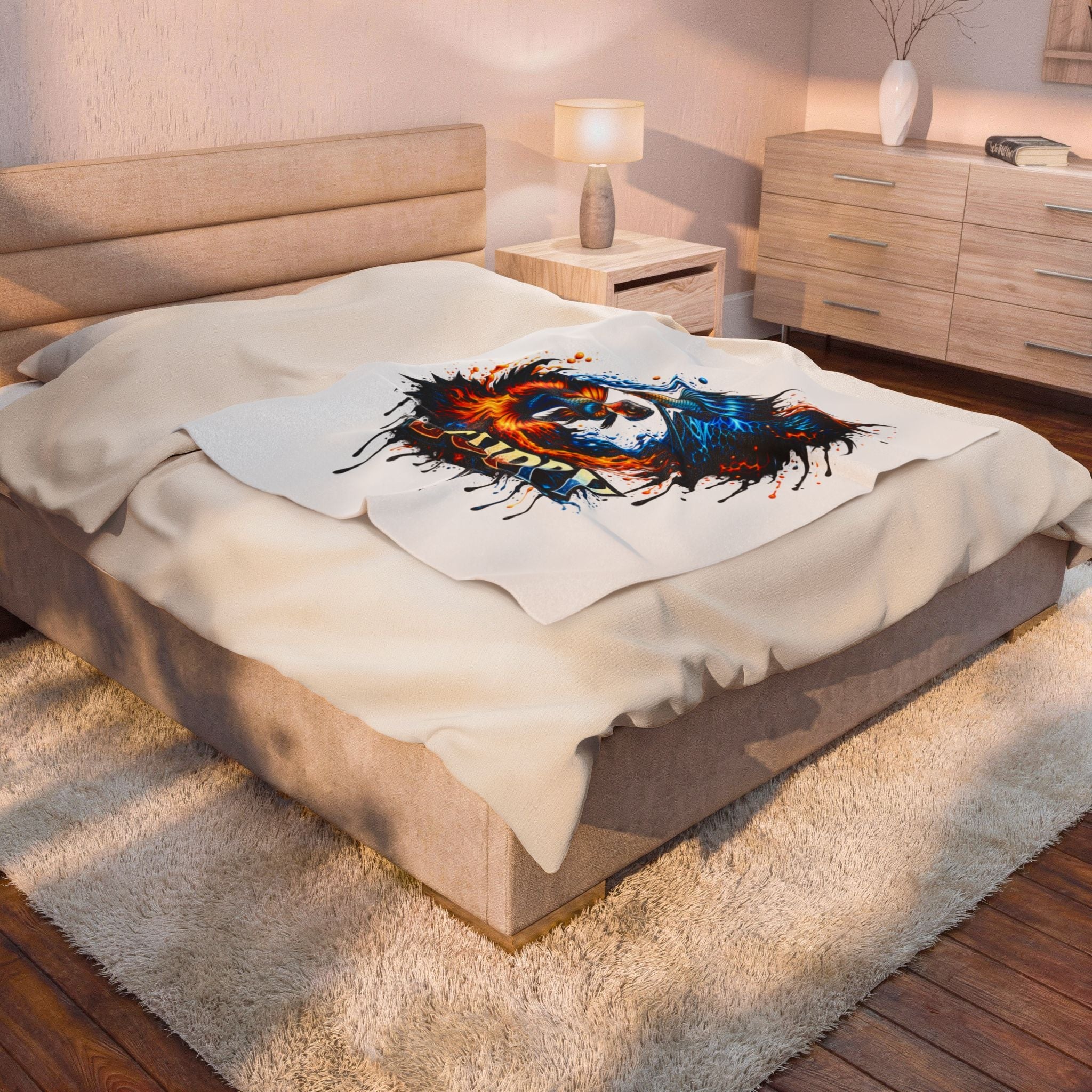 Fire & Ice Guppy – Premium "Infinite Flow" Velveteen Blanket