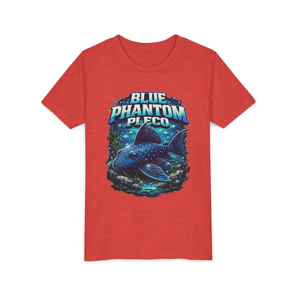 Blue Phantom Pleco Youth Tee – Kids Fish Aquarium T-Shirt