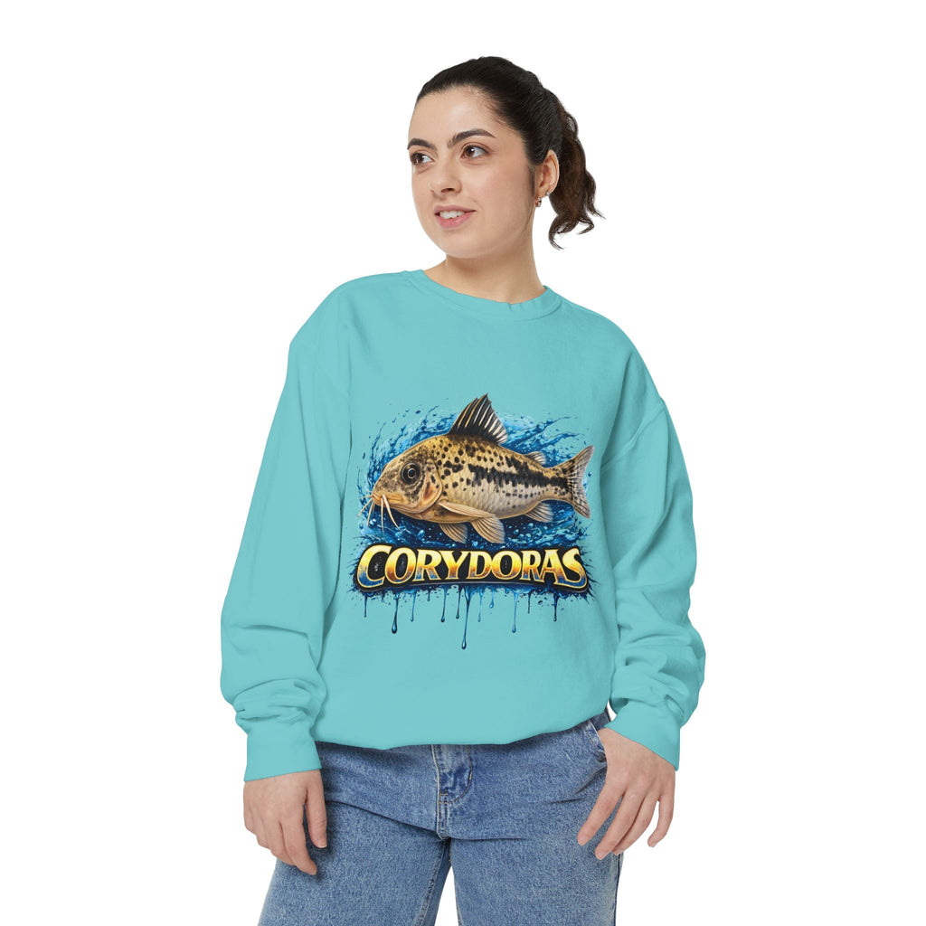 Corydoras Fish Sweatshirt — Aquatic Aquarium Catfish Graphic Crewneck