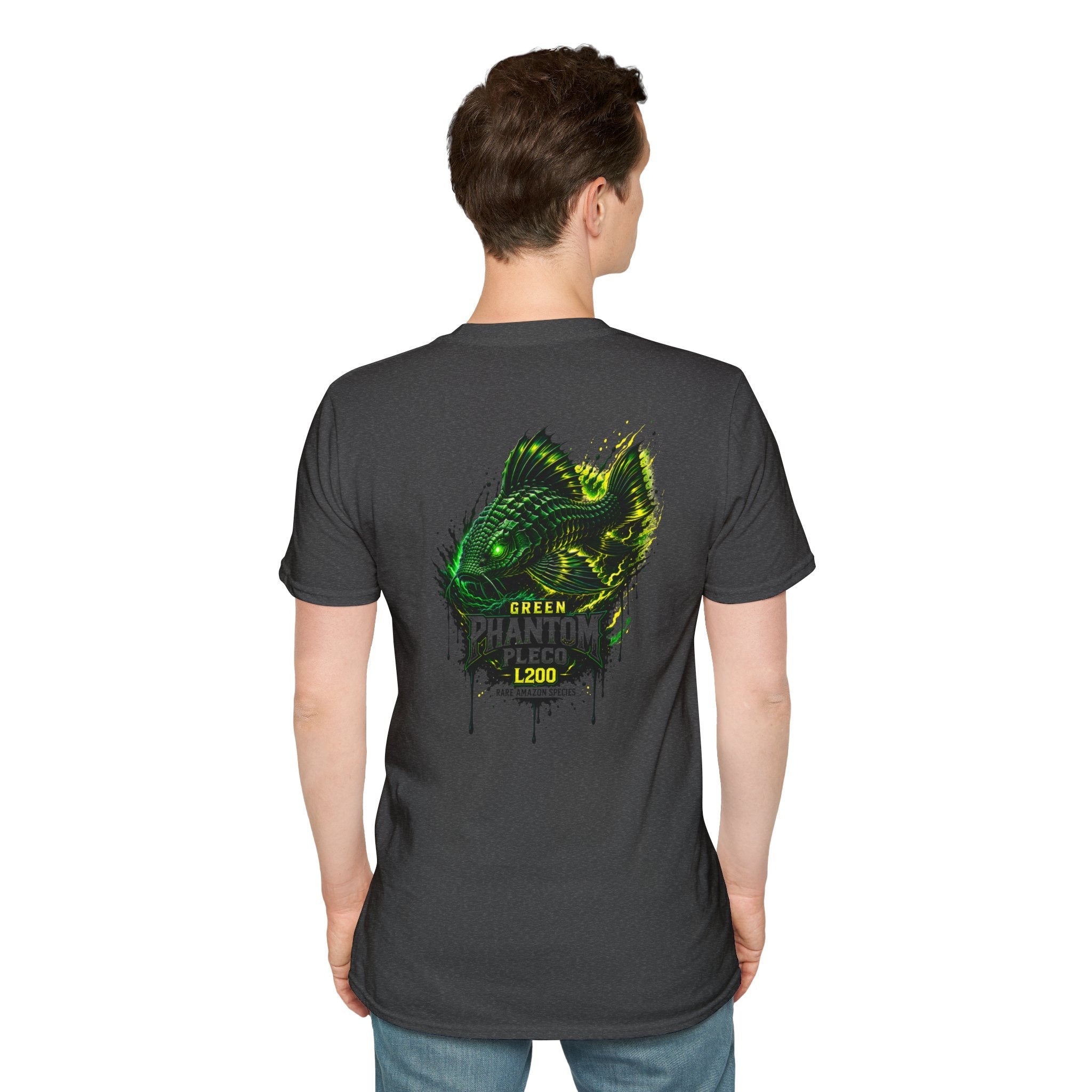 Green Phantom Pleco Tee — Graphic Fish Aquarium Shirt