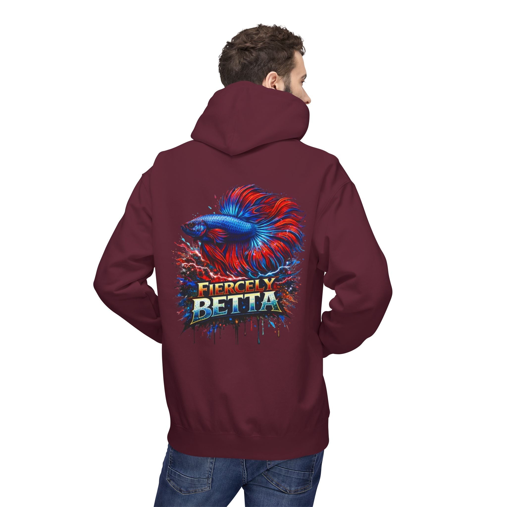 Fiercely Betta Hoodie – Colorful Betta Fish Graphic Pullover