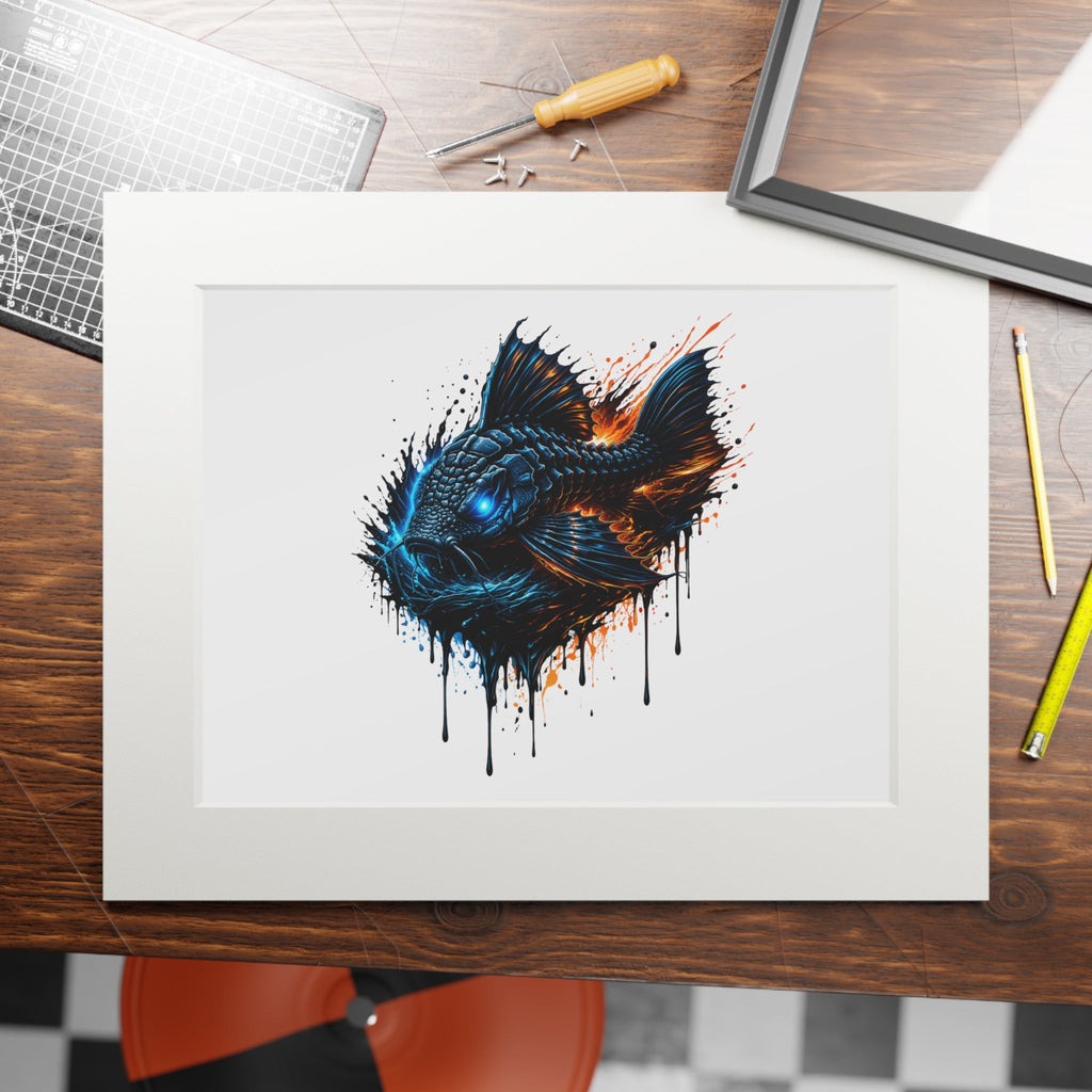 Armored Pleco – Premium "Deep Glow" Mounted Fine Art Print