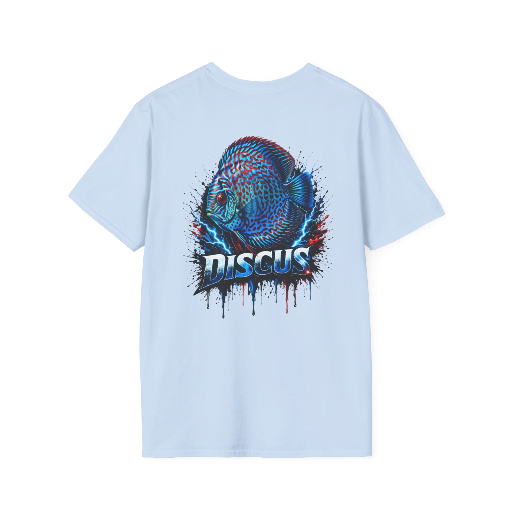 Electric Discus Fish T-Shirt - King of the Aquarium Lightning Art