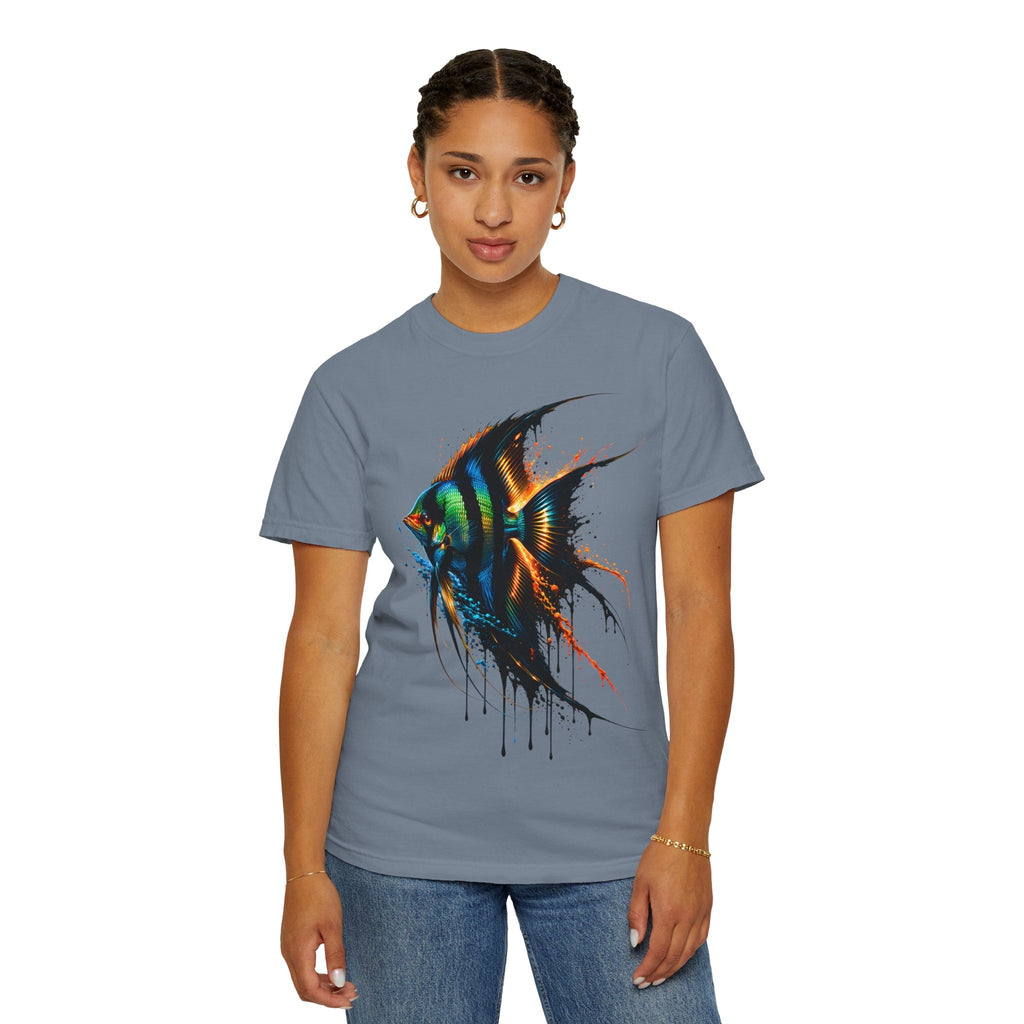 Vibrant Drip Angelfish Graphic Tee