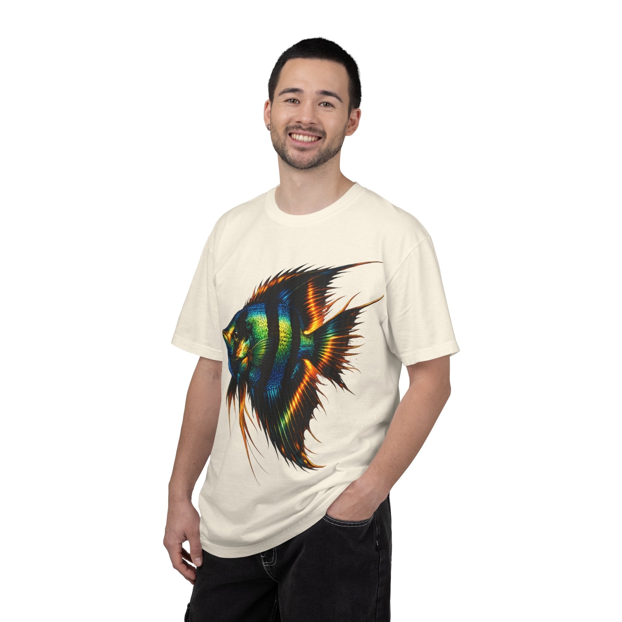 Angelfish Graphic T-Shirt — Vibrant Tropical Fish Illustration