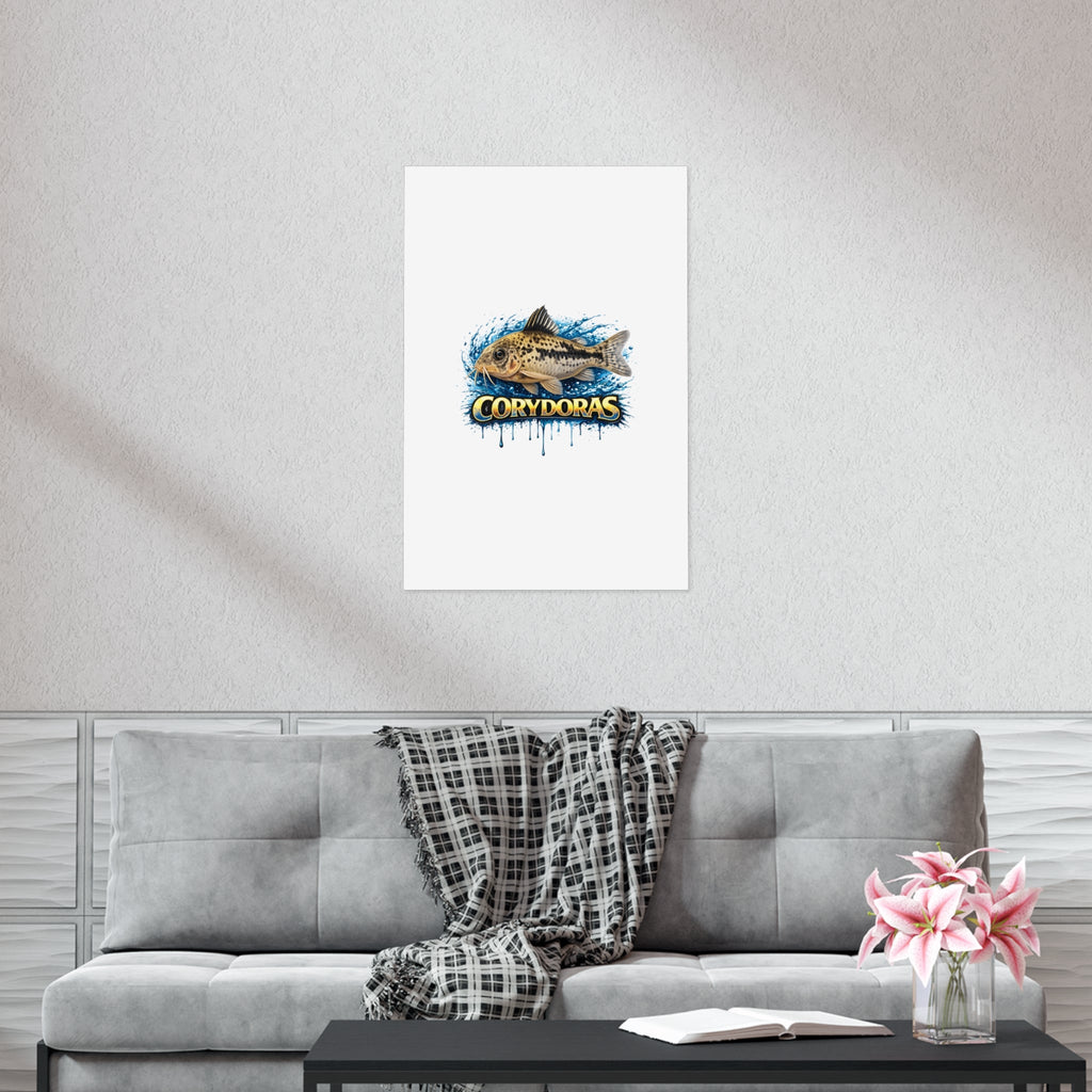 Corydoras Fish Poster — Freshwater Aquarium Art Print