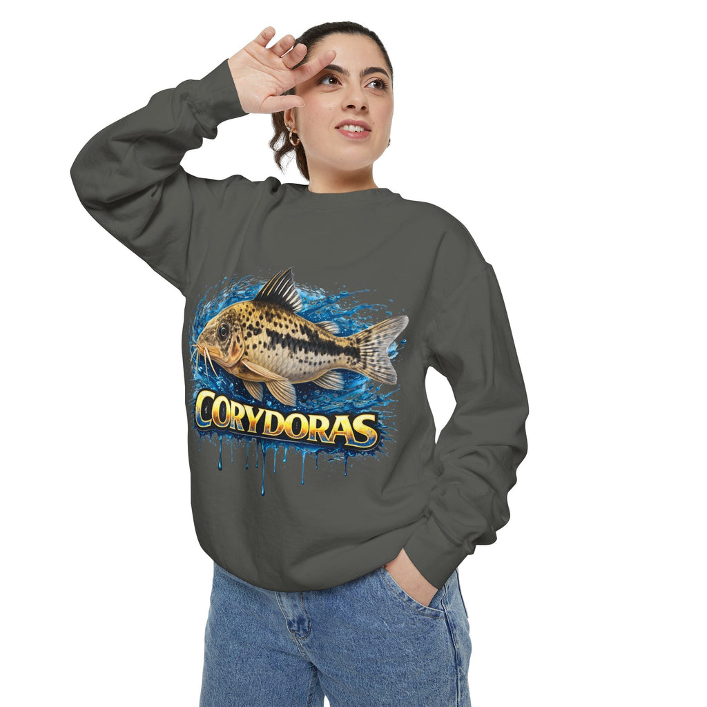 Corydoras Fish Sweatshirt — Aquatic Aquarium Catfish Graphic Crewneck