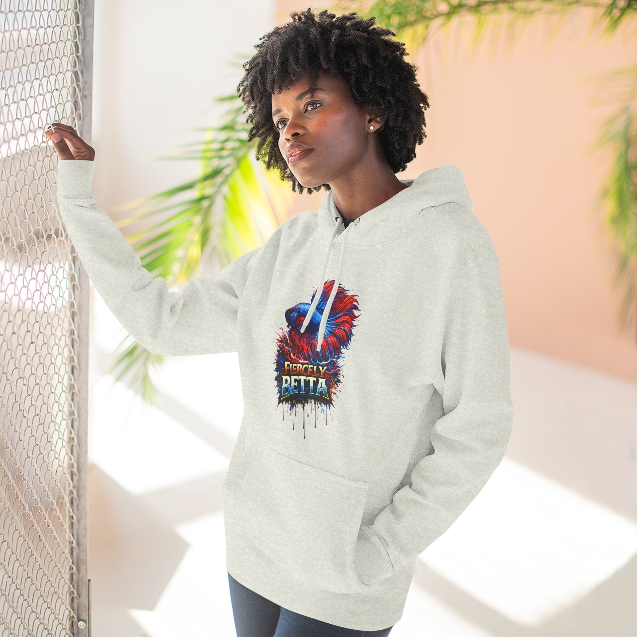 Fiercely Betta – Premium "Neon Flare" 3-End Fleece Hoodie