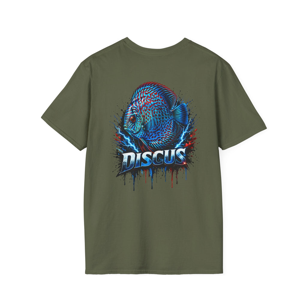 Electric Discus Fish T-Shirt - King of the Aquarium Lightning Art