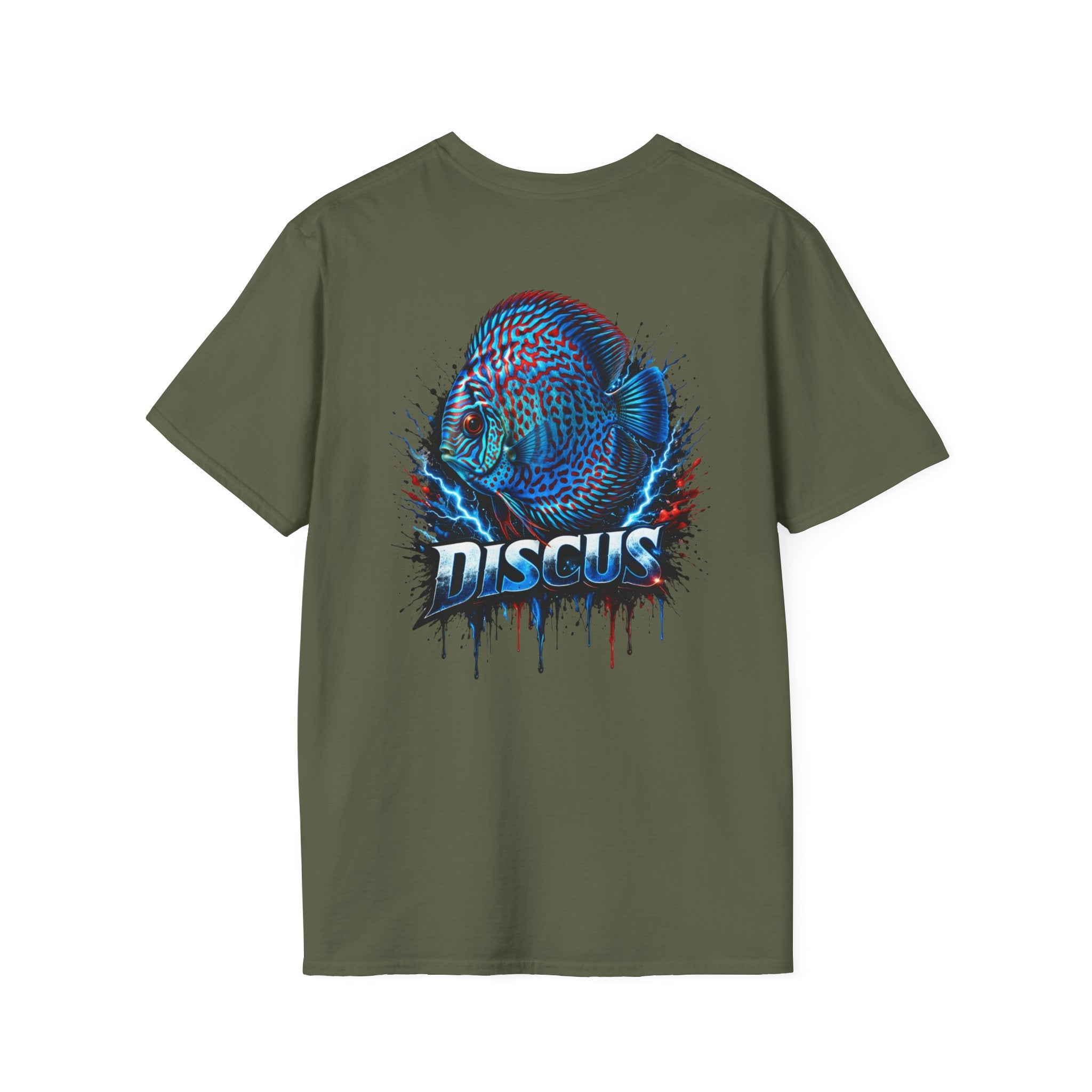 Electric Discus Fish T-Shirt - King of the Aquarium Lightning Art