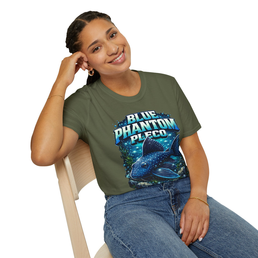Blue Phantom Pleco T-Shirt — Graphic Aquarium Fish Tee