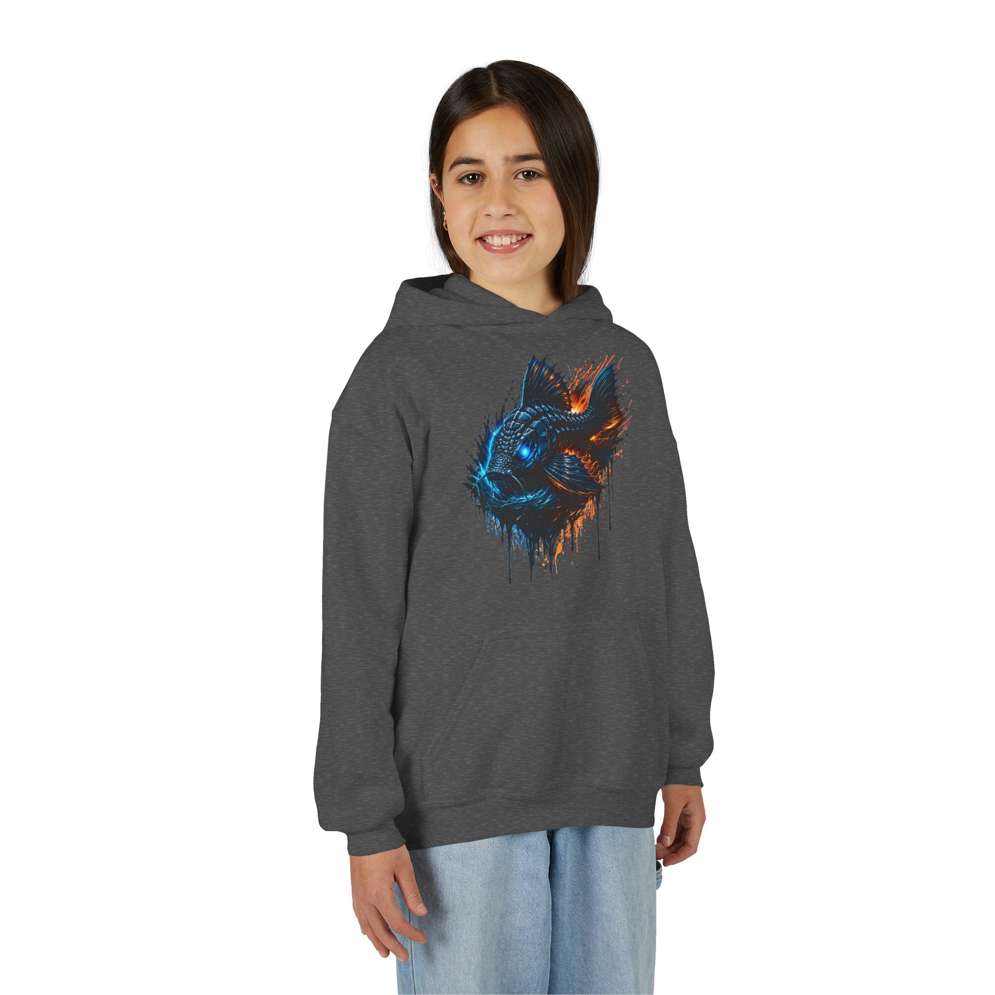 Armored Pleco L-185 – Youth Premium Hooded Sweatshirt