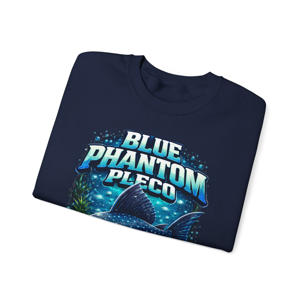 Blue Phantom Pleco Crewneck Sweatshirt – Aquatic Fish Graphic Pullover
