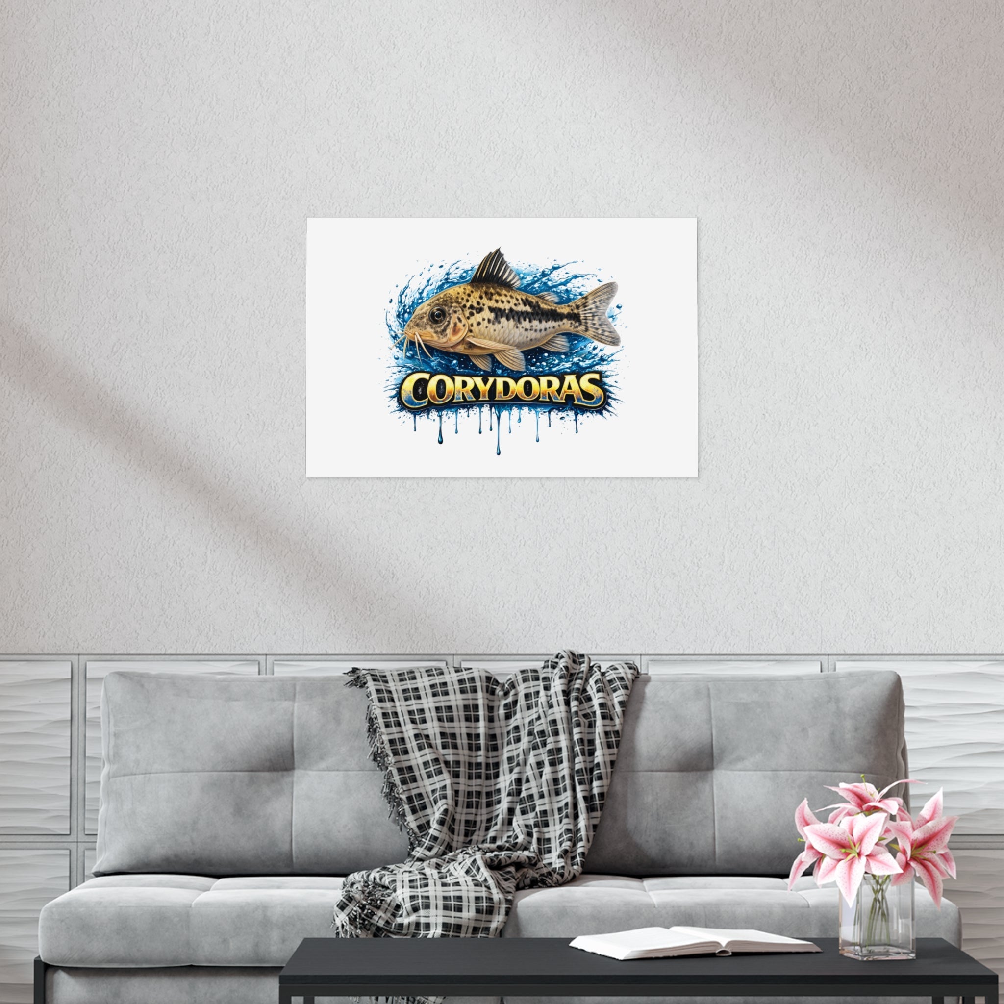 Corydoras Fish Poster — Freshwater Aquarium Art Print