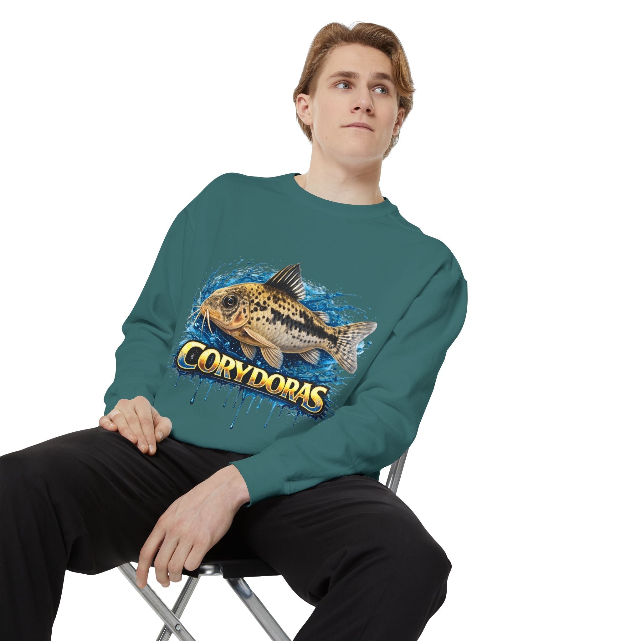 Corydoras Fish Sweatshirt — Aquatic Aquarium Catfish Graphic Crewneck