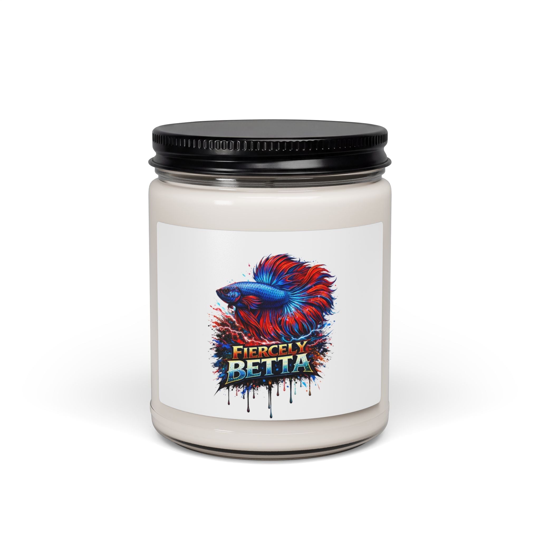 Fiercely Betta – Premium "Neon Flare" Soy Candle — 9oz Scented Jar Candle