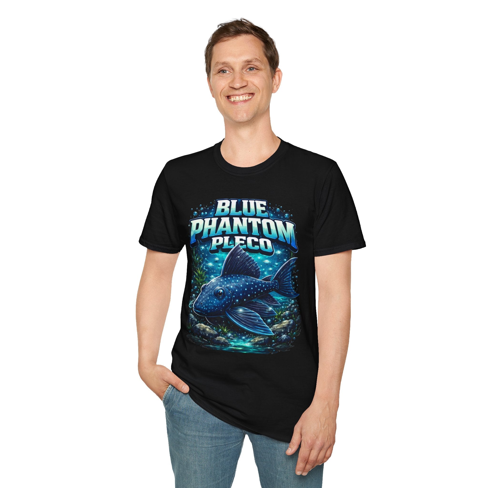 Blue Phantom Pleco T-Shirt — Graphic Aquarium Fish Tee