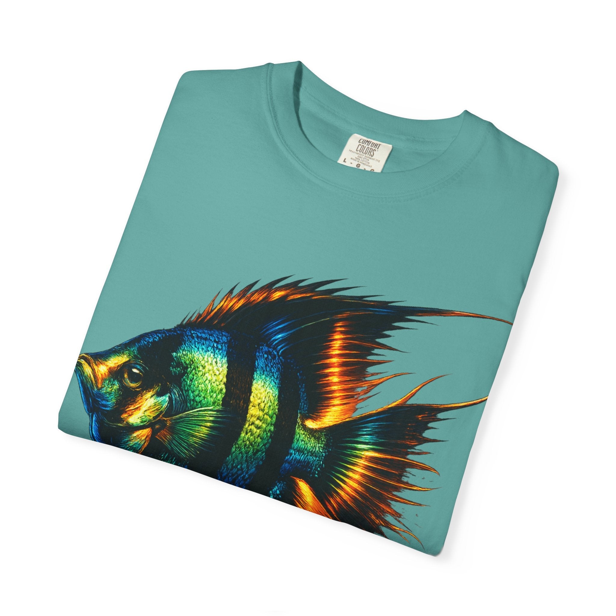 Angelfish Graphic T-Shirt — Vibrant Tropical Fish Illustration