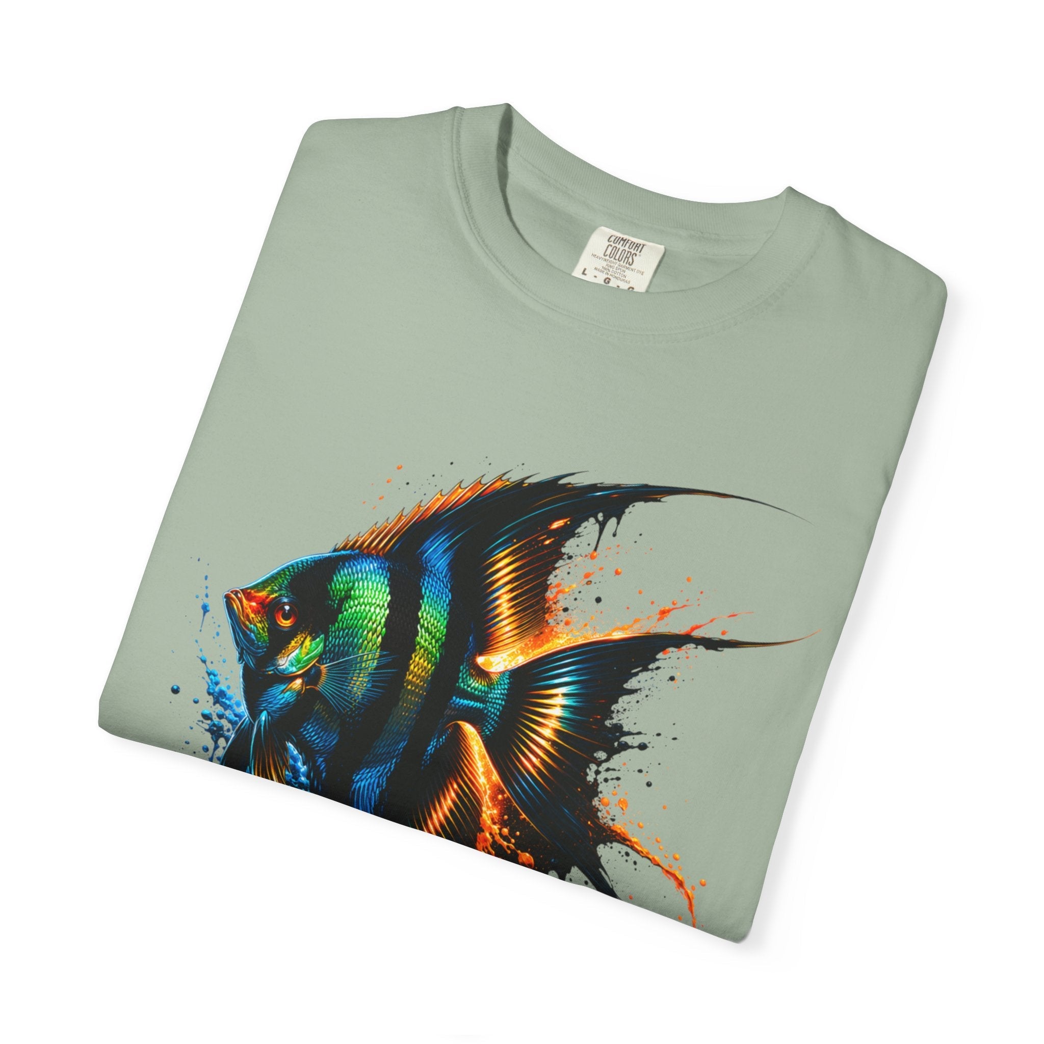 Vibrant Drip Angelfish Graphic Tee