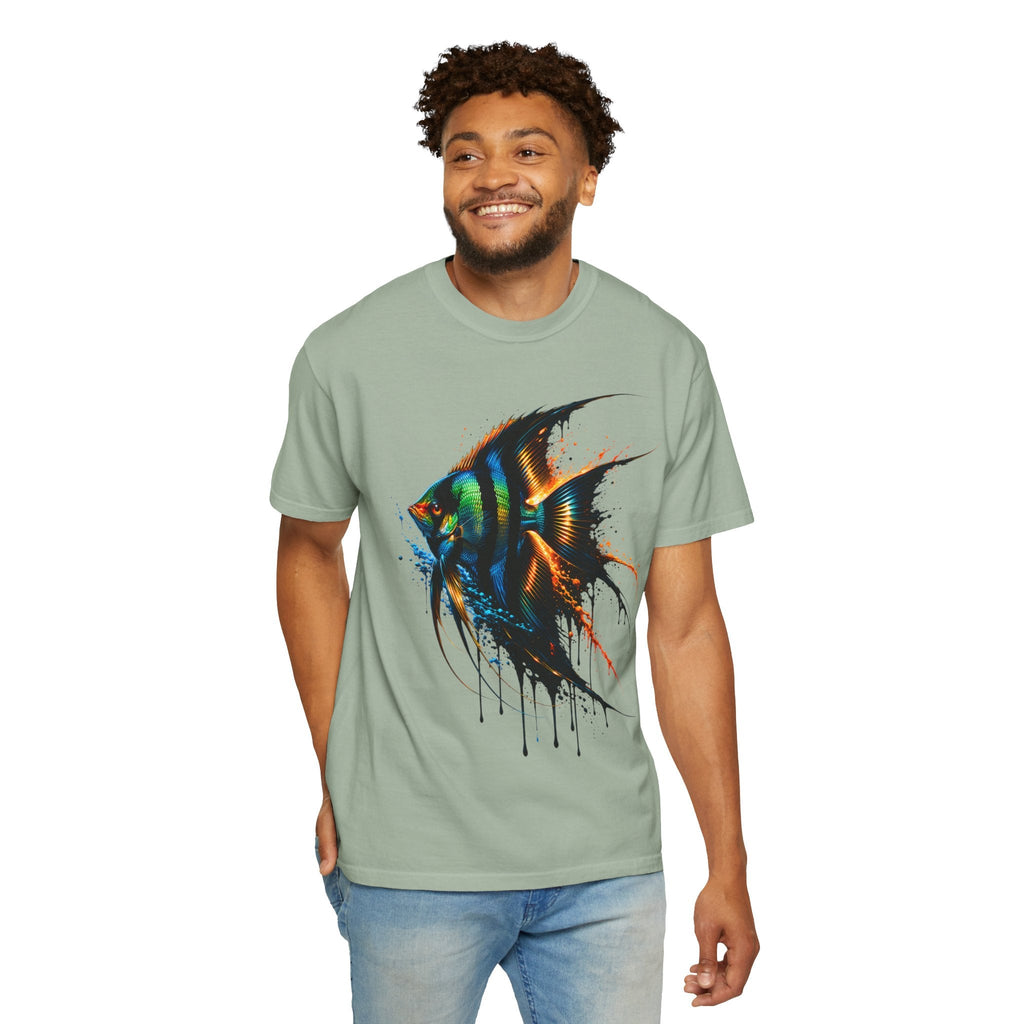 Vibrant Drip Angelfish Graphic Tee
