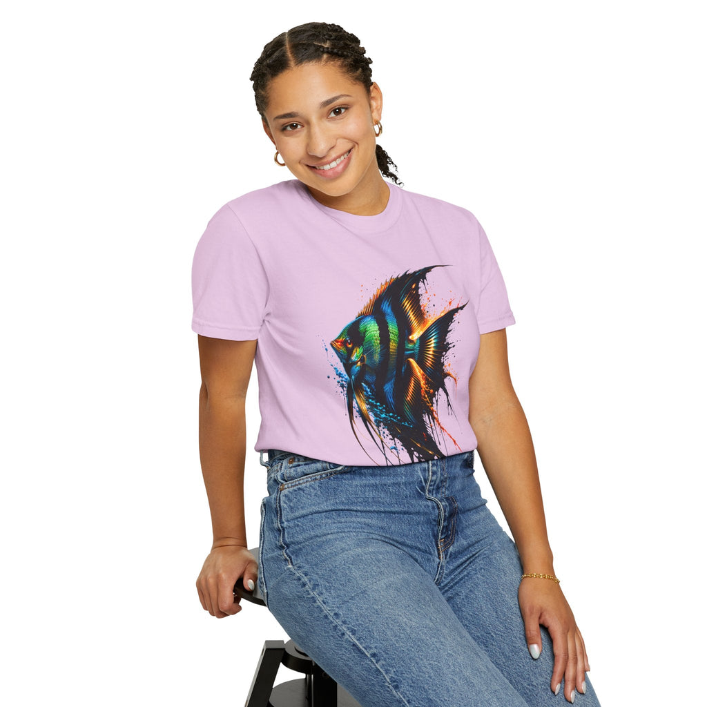 Vibrant Drip Angelfish Graphic Tee