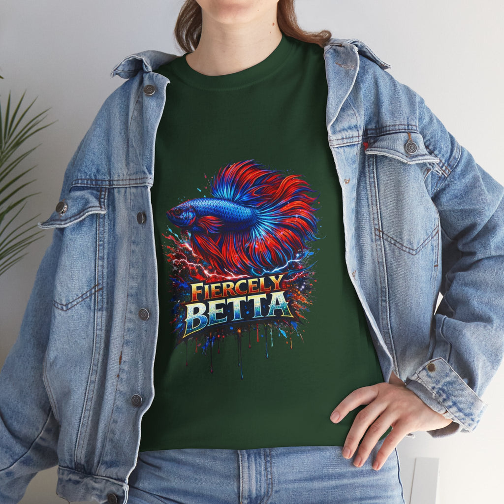 Betta Fish T-Shirt — Fiercely Betta Colorful Aquarium Fish Tee