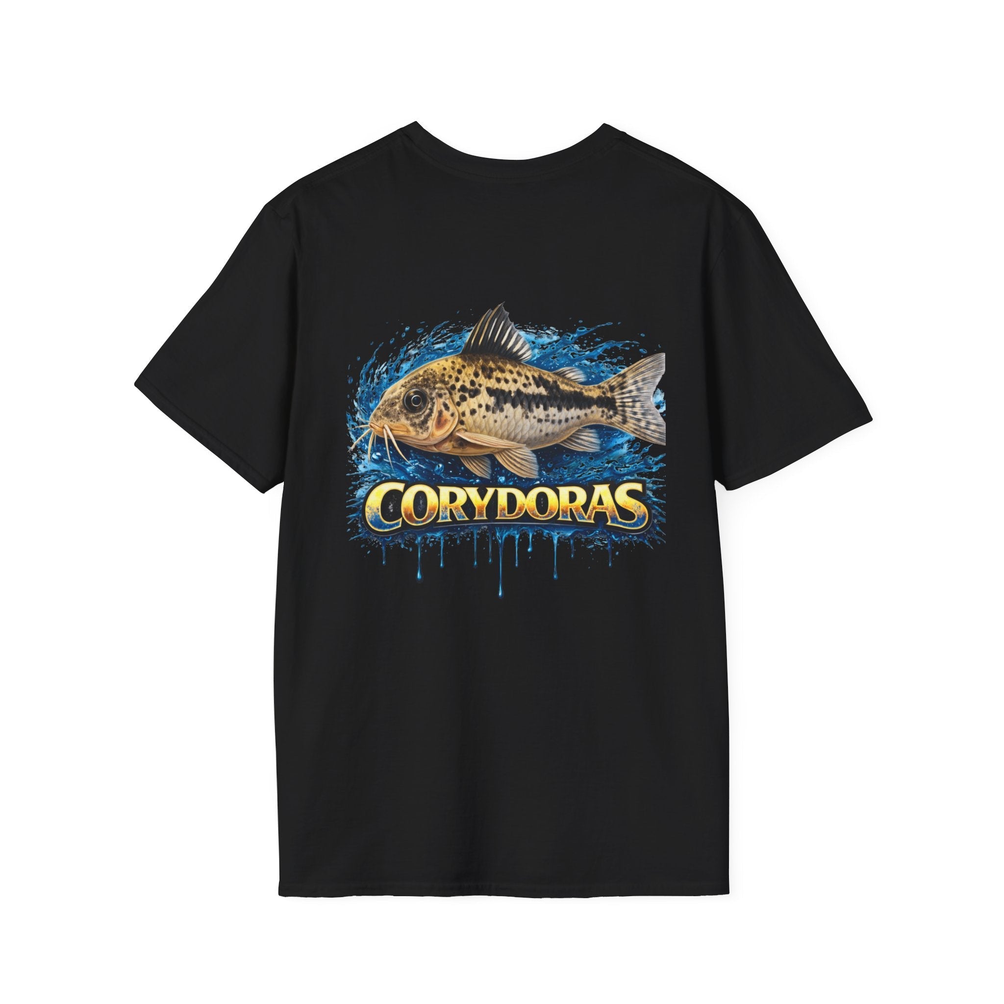 Corydoras Fish T-Shirt — Aquarium Catfish Tee with Splash Graphic