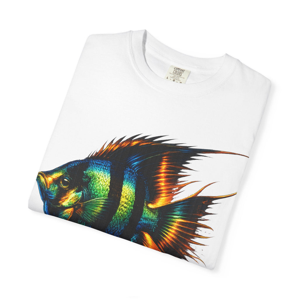 Angelfish Graphic T-Shirt — Vibrant Tropical Fish Illustration