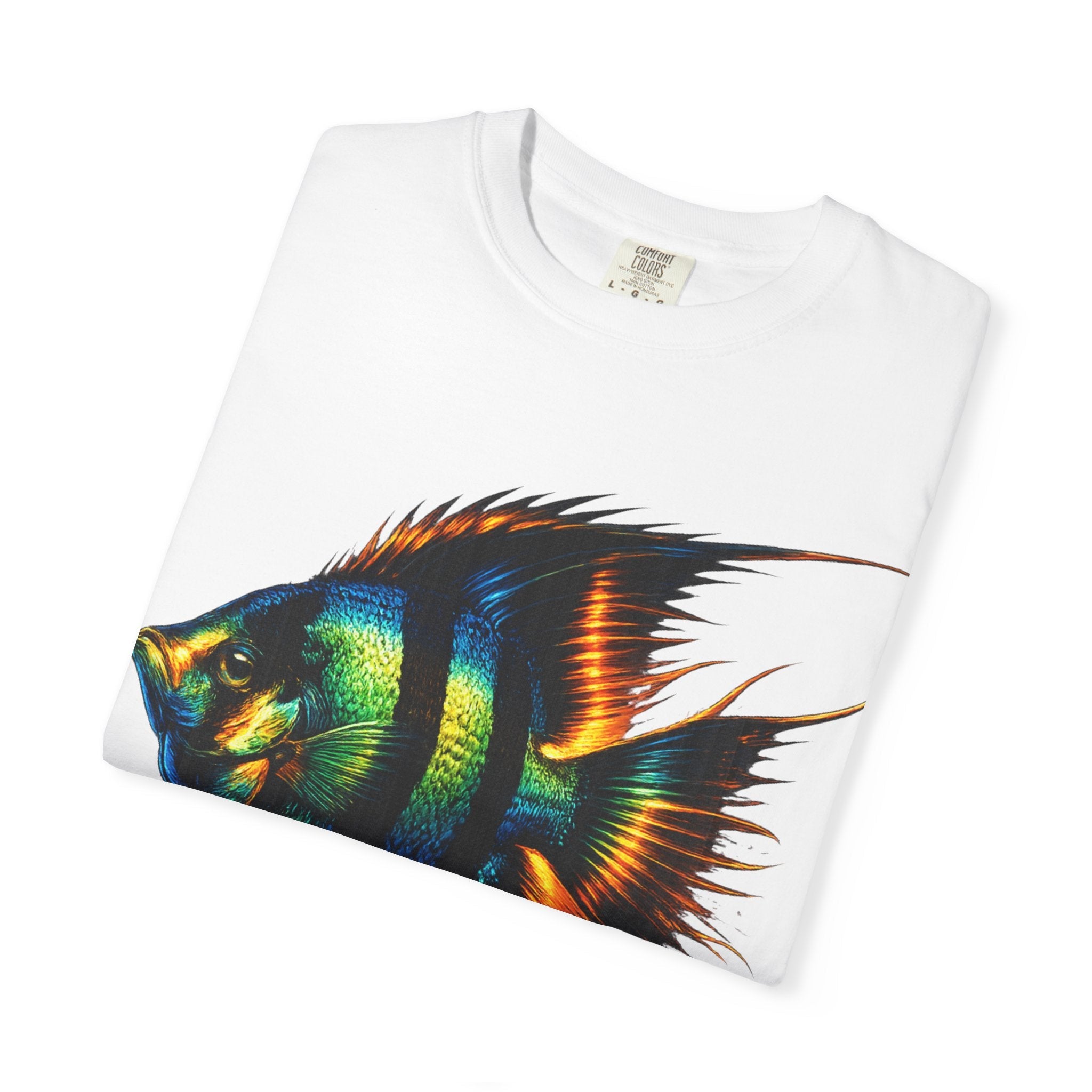 Angelfish Graphic T-Shirt — Vibrant Tropical Fish Illustration