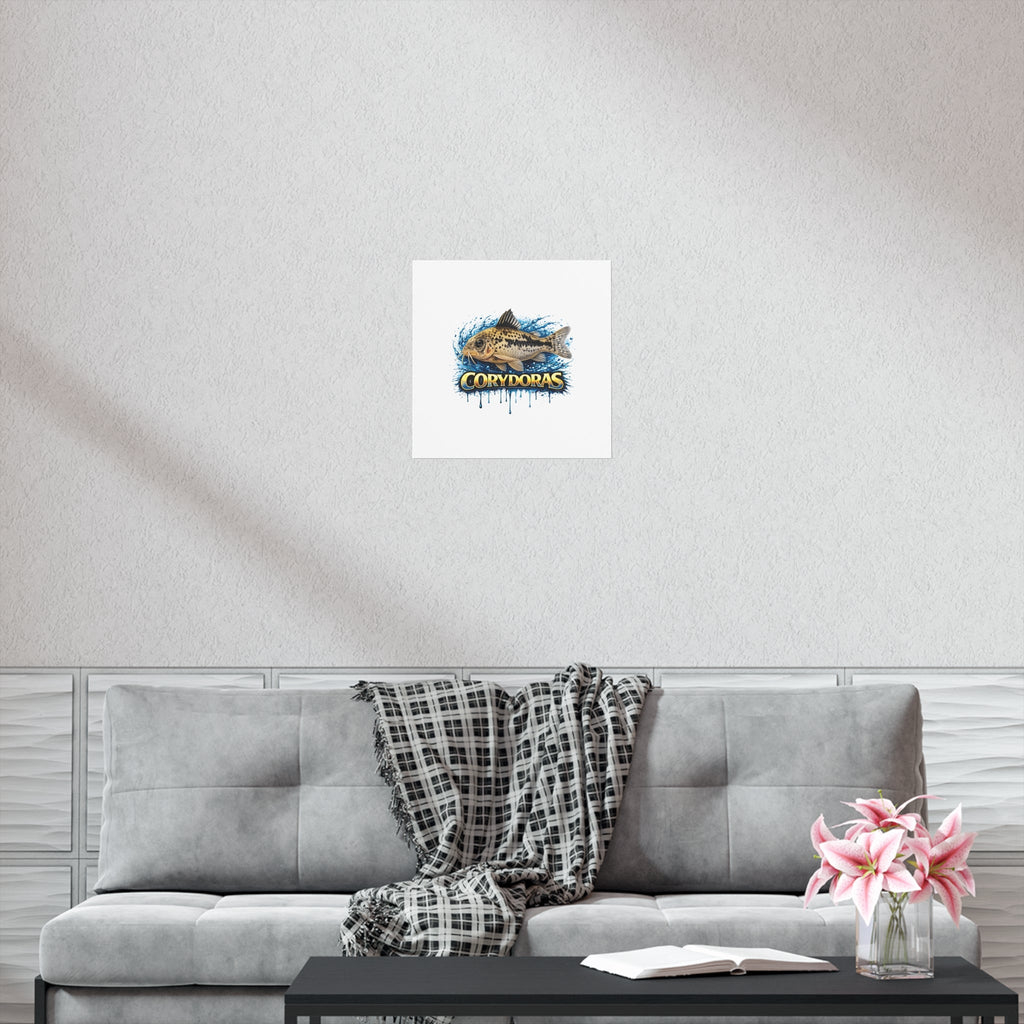 Corydoras Fish Poster — Freshwater Aquarium Art Print