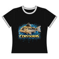 Corydoras Fish Women's Ringer Tee — Freshwater Catfish Aquarium Shirt